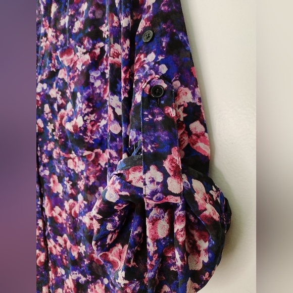 Express Portofino Floral Button Down Shirt - Picture 6 of 6